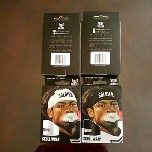Soldier Sports Skull Wraps Set of 2 (1 White & 1 Black). NEW / NWT. Sports Cap